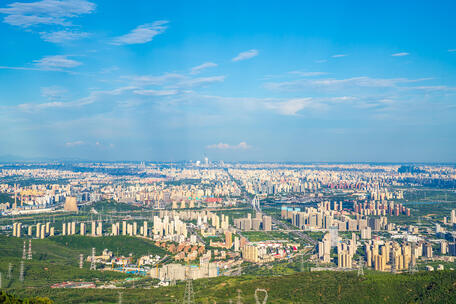 高视角北京城市全景光影延时