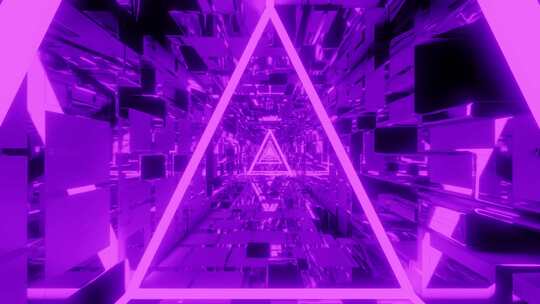 紫色三角隧道3D场景