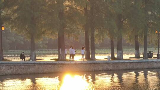 武汉东湖清晨到黄昏