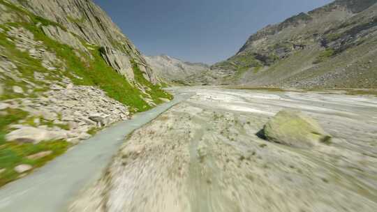 瑞士，平原，岩石，砾石