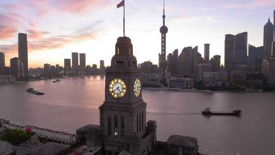 上海日出 上海海关大楼 万国建筑 上海