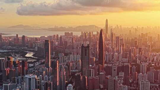 深圳航拍日出日落