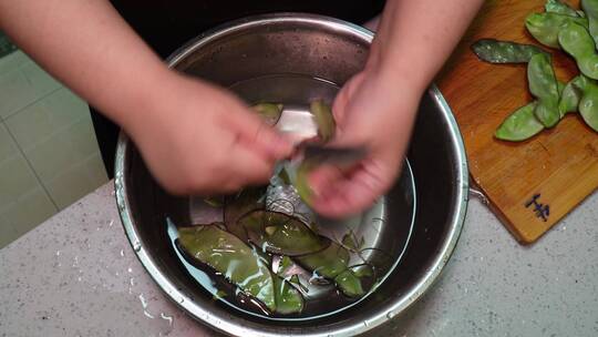 择油豆角处理豆角去纤维东北豆角