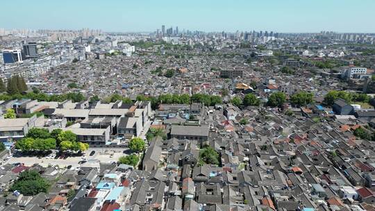 江苏扬州城市风光航拍