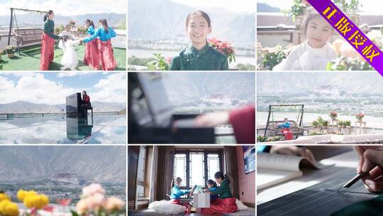 大美西藏美丽拉萨幸福和谐人文旅游宣传合集视频素材模板下载