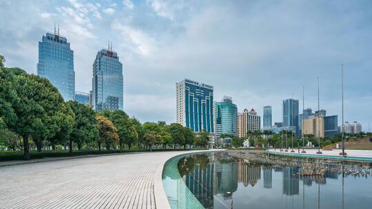 惠州江北CBD大范围延时4K-420-25P视频素材模板下载