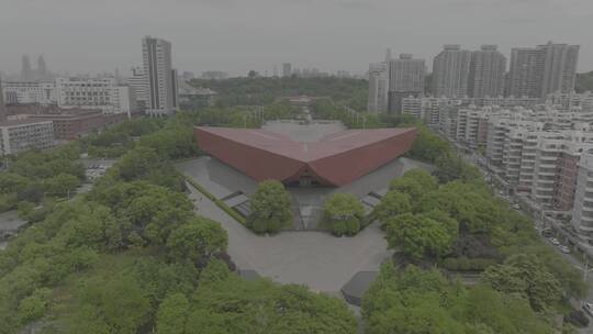 武汉辛亥革命博物馆，直推上升下摇镜头视频素材模板下载