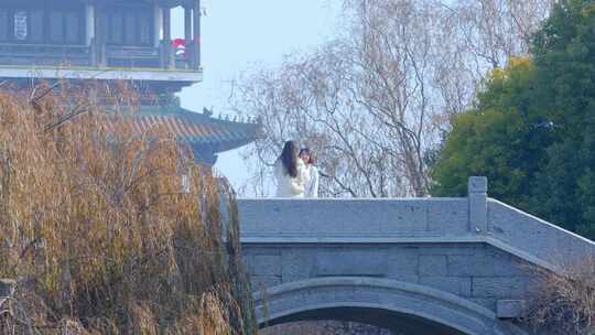 美女游玩 旅游生活休闲自拍打卡