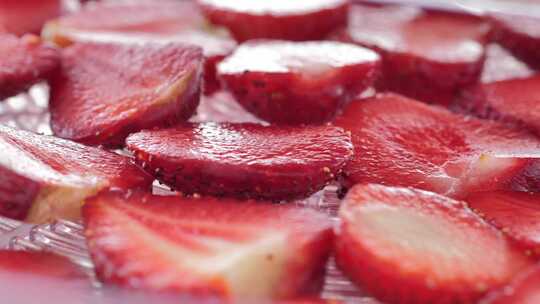 新鲜草莓水果美食视频素材模板下载