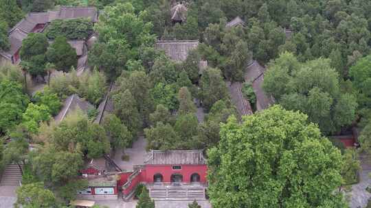 河南南阳卧龙岗武侯祠风景区航拍