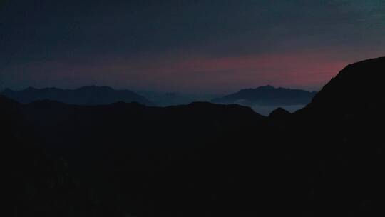 航拍大气高山云海晨曦（雁荡山）