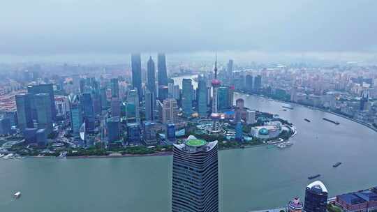 上海台风暴风雨来临前黑云压城航拍