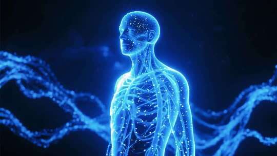 生命物质概念动画电子人人类进化起源
