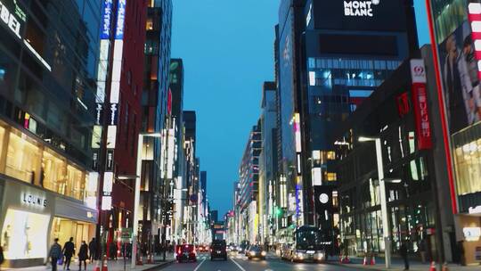 日本银座东京表参道涉谷夜景情绪