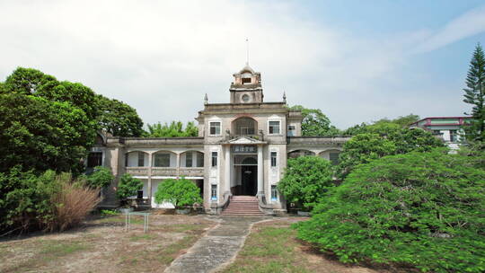 江门台山端芬镇庙边学校航拍