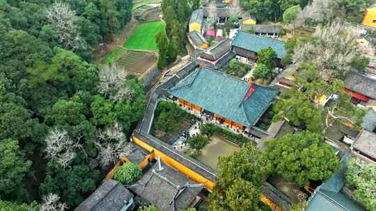 浙江台州国清寺天台山寺庙航拍