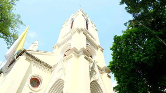 广州老街沙面大街历史景观欧式建筑