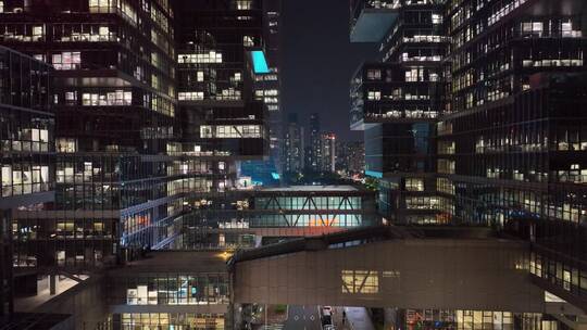 4K深圳南山区深圳湾夜景