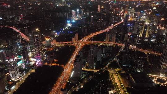 上海南北高架夜景