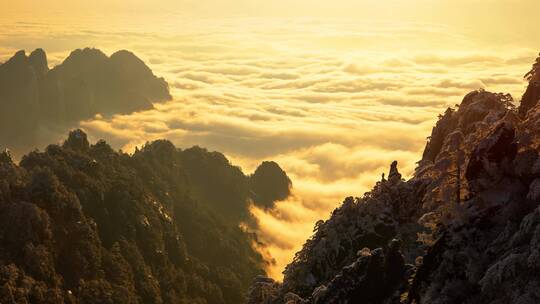 延时黄山云海日出