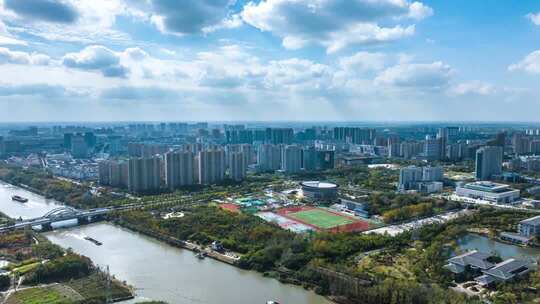 东台大景航拍视频素材（光影）