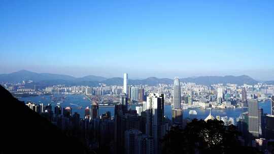 香港维多利亚港延时风景海滨城市建筑风光视频素材模板下载