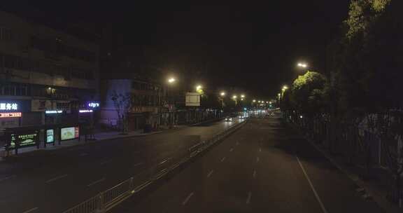 航拍城市夜间道路d-log