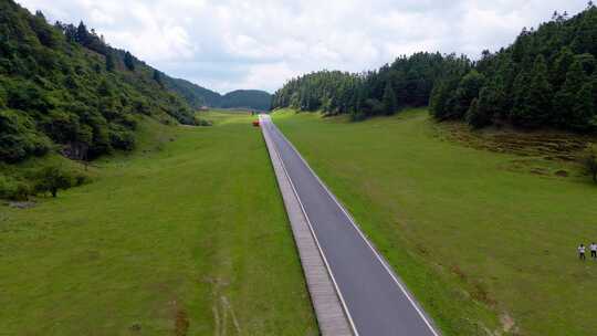 重庆武隆仙女山森林公园网红波浪公路小火车