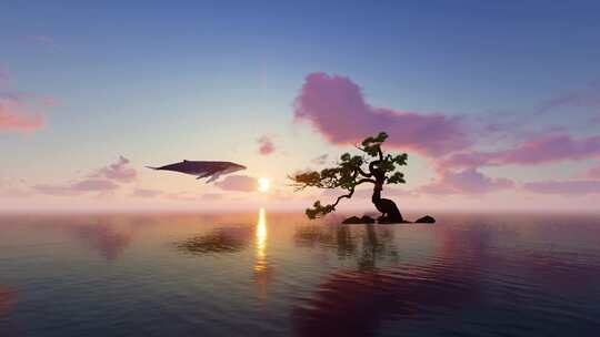 大气震撼唯美鲸鱼飞在海面