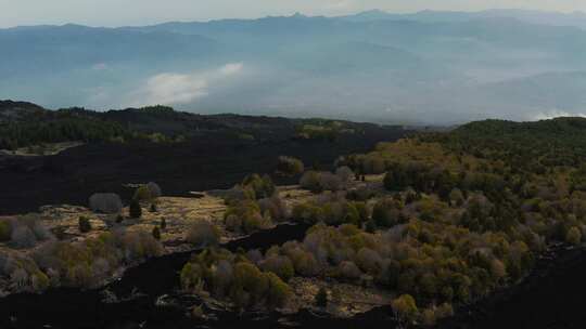 埃特纳火山，西西里岛，景观，意大利