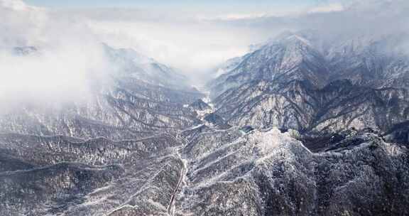 秦岭雪后云海航拍