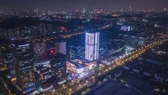 广州黄埔科学城夜景延时