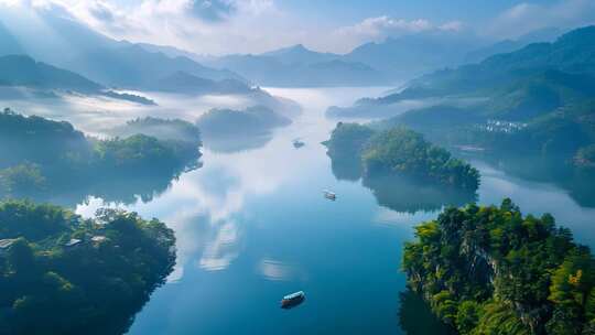 绿色环保优美景区