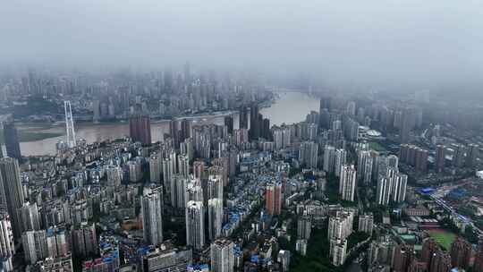 重庆夏日暴雨航拍