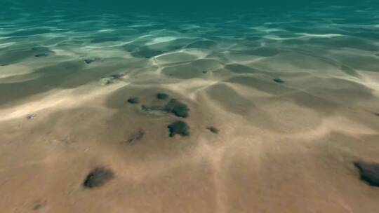 水下三维沙石海滩