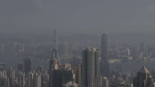 香港平顶山俯瞰香港