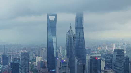 上海台风暴风雨来临前黑云压城航拍