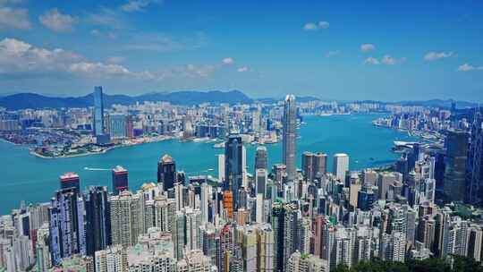 【正版素材】香港大景全景大气俯拍视频素材模板下载