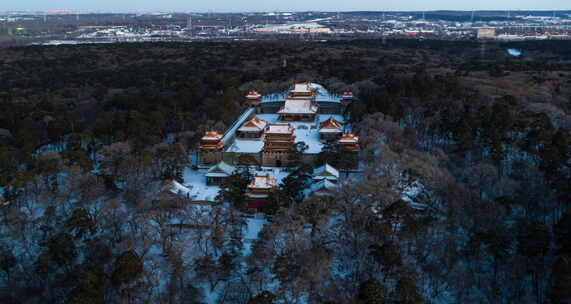 【高清6K】沈阳东陵雪景航拍