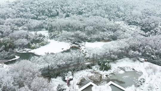 武汉东湖风景区冬季雪景风光