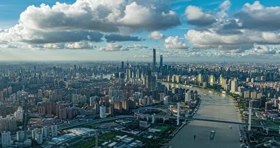 上海城市航拍延时