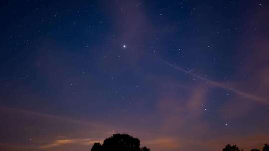 夜空时间流逝。