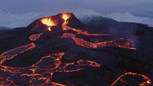 火山，喷发，熔岩，玄武岩