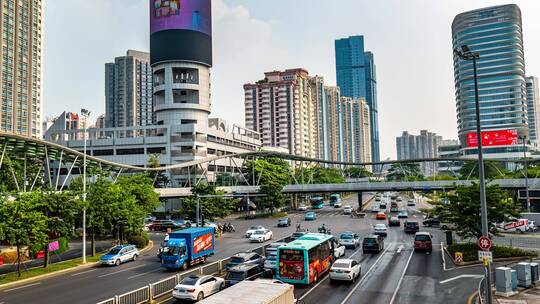 深圳城市车流视频素材模板下载