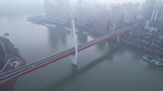 嘉陵江千厮门大桥视频素材模板下载