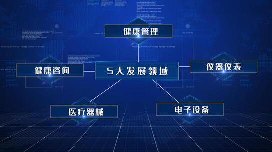 企业数据板块文字展示AE模板