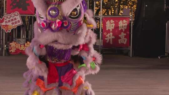 喜庆祥和的舞狮表演