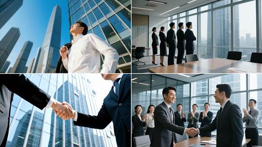 商务人士 签约成功 合作握手