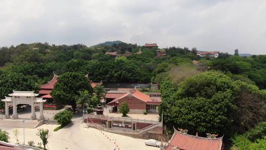 航拍福建泉州东岳行宫寺庙