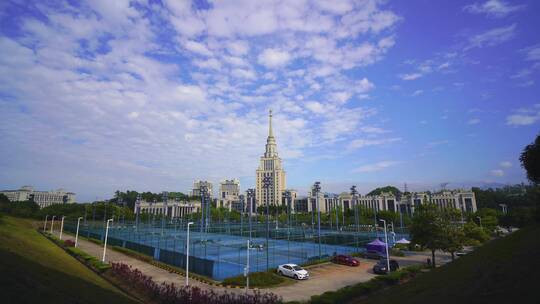神仙岭网球场超广角拍摄